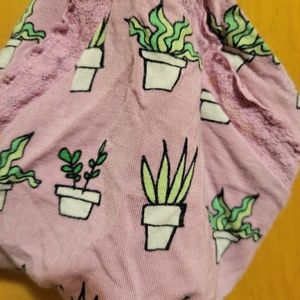 MeUndies Feel Free Triangle Bralette Plants